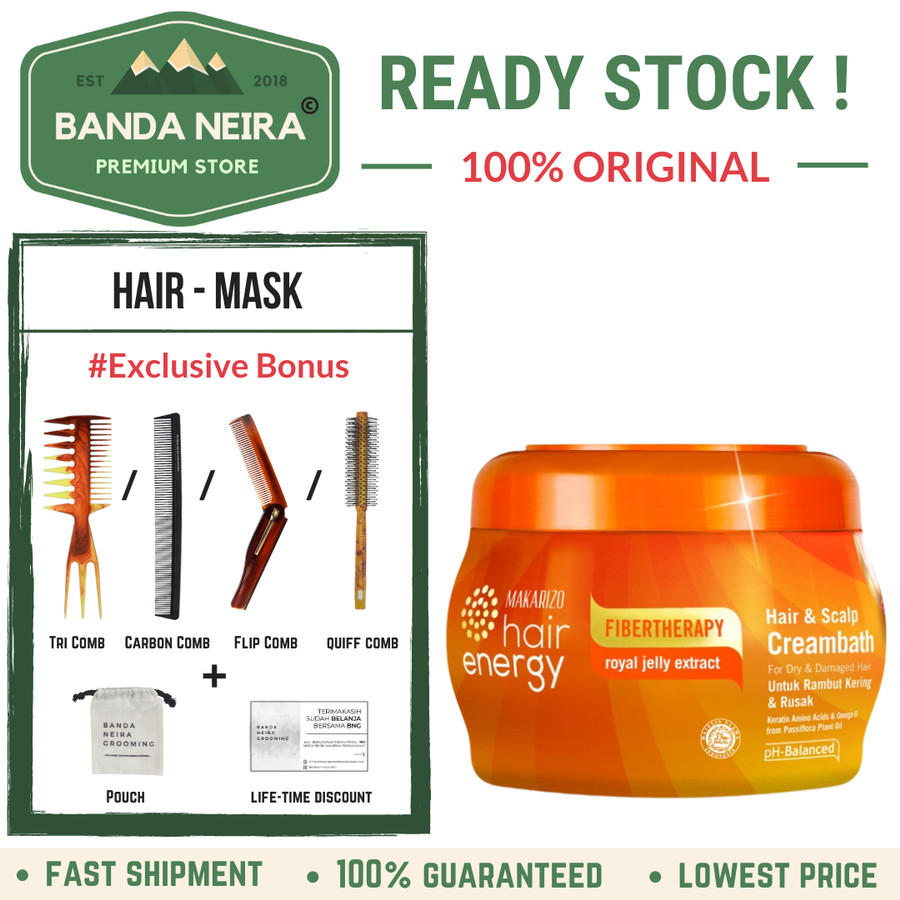MAKARIZO Hair Energy Fibertherapy Hair & Scalp Creambath Royal Jelly