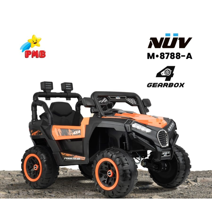 Mobilan aki anak pmb NUV M 8788 JEEP 4 GEARBOX 4X4 MOBIL AKI JEEP 8788 - gowes laju