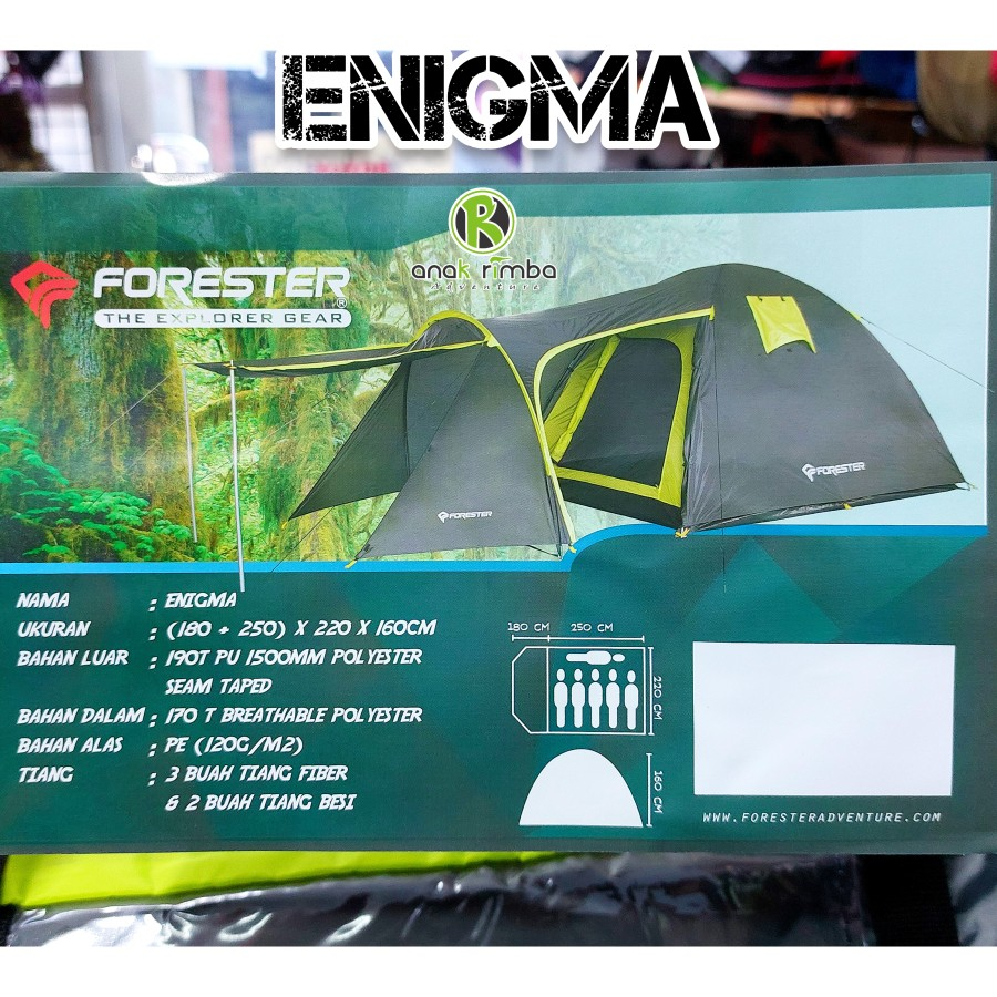 TENDA DOME ENIGMA FORESTER KAPASITAS 5 - 6 ORANG BIG DOME