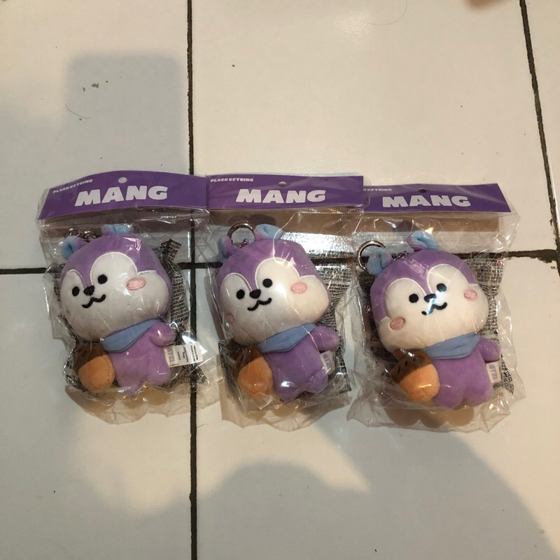 BT21 MANG INSIDE KEYCHAIN KEYRING OFFICIAL GANTUNGAN KUNCI BONEKA MANG BTS