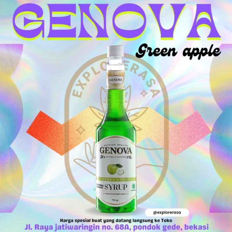 

Genova syrup rasa green apple isi 750ml