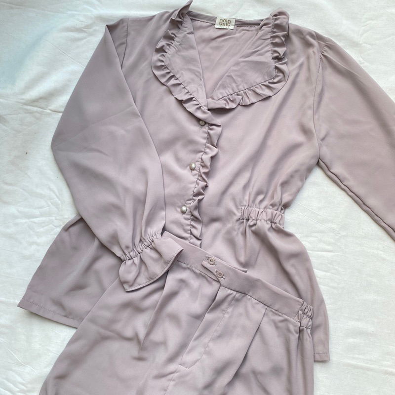 [ame.co] ALANA ONESET || SETELAN CELANA WANITA || OUTFIT KONDANGAN