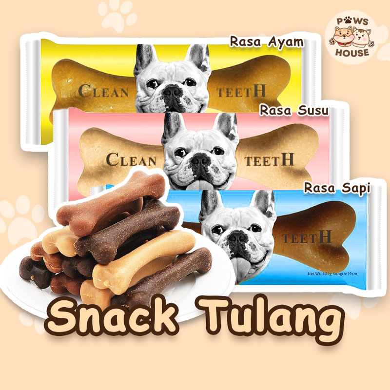 Snack Anjing Tulang Rasa Sapi Susu Ayam 10cm 25gram