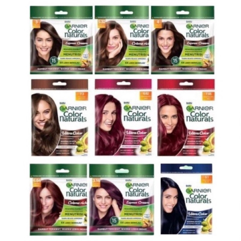 GARNIER COLOR NATURALS SACHET / SEMIR RAMBUT/ PEWARNA RAMBUT
