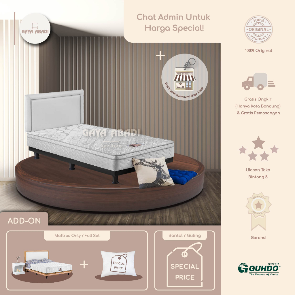 Springbed Guhdo Multibed Standard Plush Top / Kasur Multibed Guhdo Standar Plush Top - Guhdo Springb