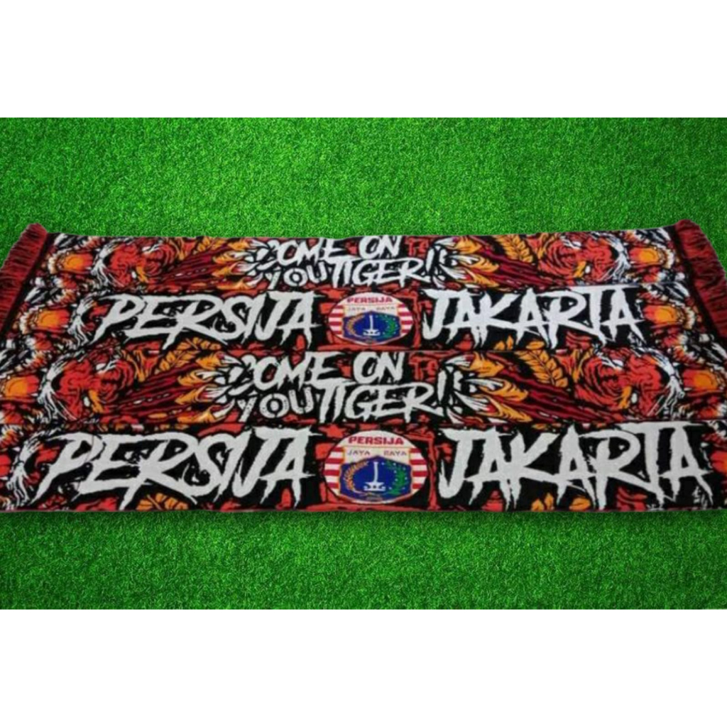 Syal Persija Syal Jakmania Syal Rajut Scraft COME ON YOU TIGER SCRAF Persija Jakarta 14 Get HD Super