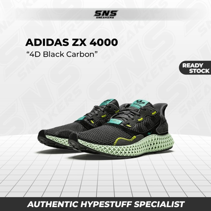 Adidas ZX 4000 4D Black Carbon 100% Original Authentic