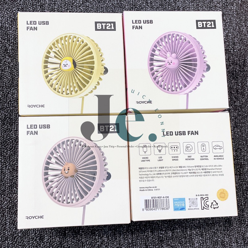 [READY] ROYCE BT21 USB LED FAN OFFICIAL