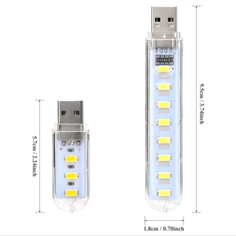 LAMPU LED USB 8 MATA