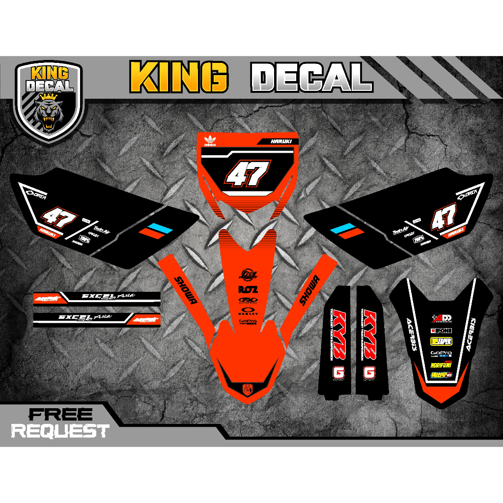 DECAL STICKER YZ 85 BEBEK STANDAR / DECAL YZ 85 / DECAL STIKER VARIASI YZ 85 / STICKER YZ STRIPING Y
