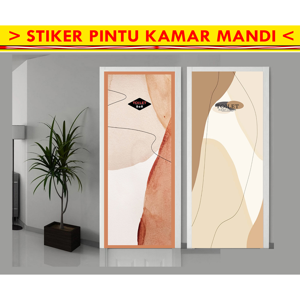 STIKER KAMAR MANDI, STIKER PINTU TOILET/WC, WALLPAPER PINTU