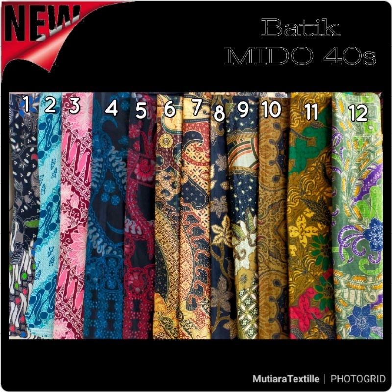 Kain Batik. Batik Katun Halus. Batik MIDO 40s. Toko Bahan Cotton Batik. Batik Printing MIDO