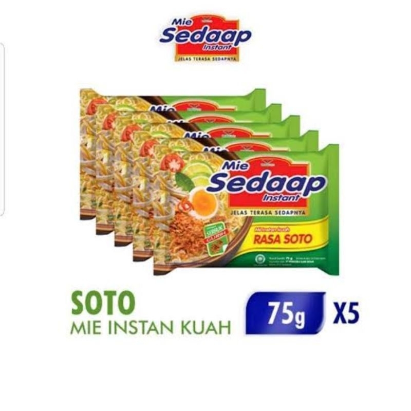 

SEDAAP KUAH SOTO/KARI/AYAM BAWANG ISI 5