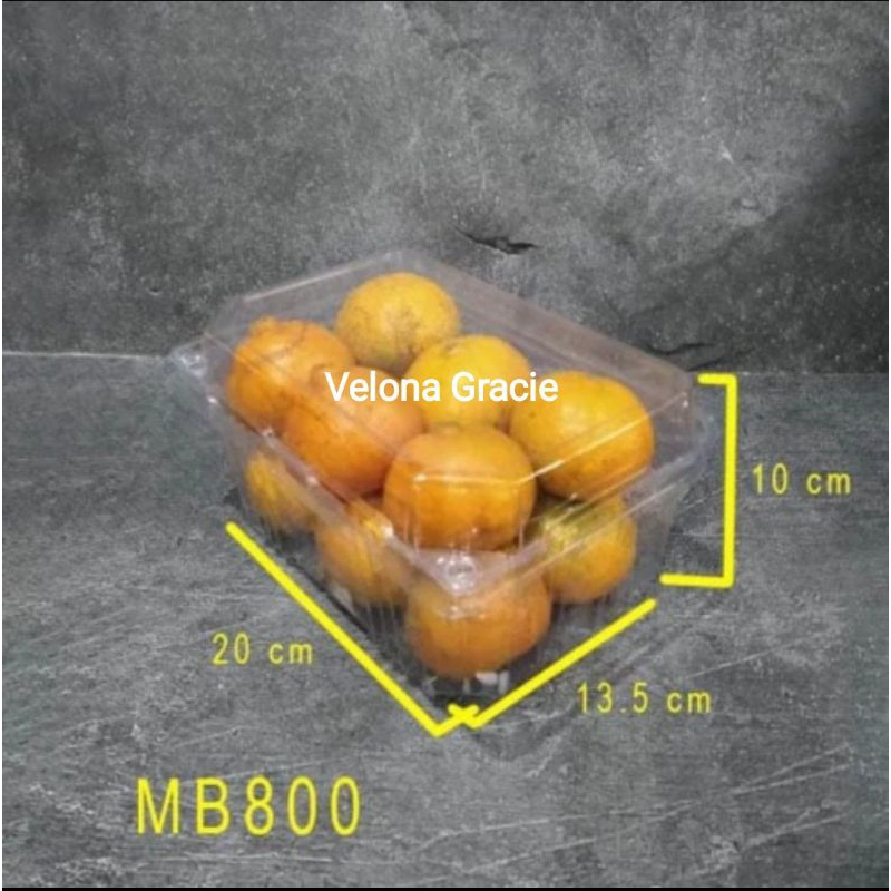 KOTAK MIKA BUAH 1 KG MB800 ISI 25 PCS MB 800 ANGGUR JERUK JAMBU