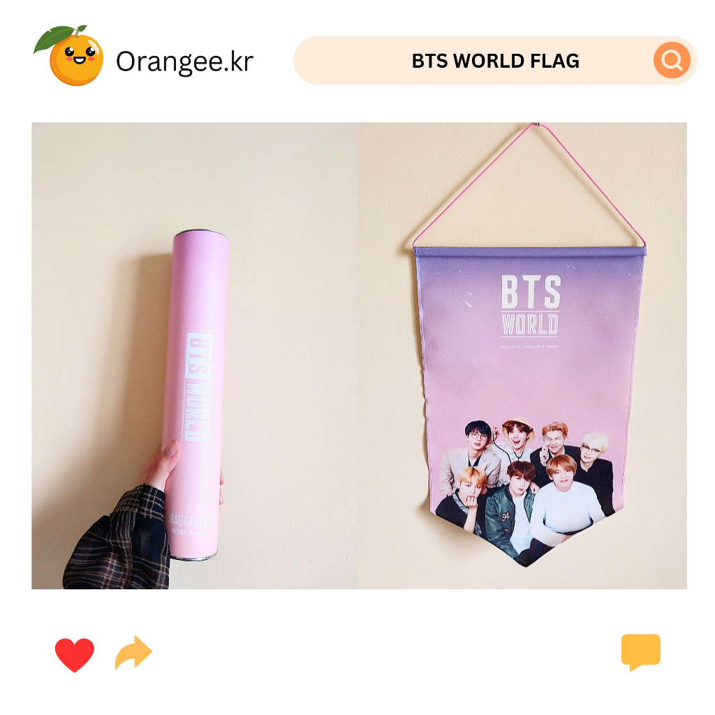 [Ready Stock]BTS World Official Merchandise BTS World Badge Flag