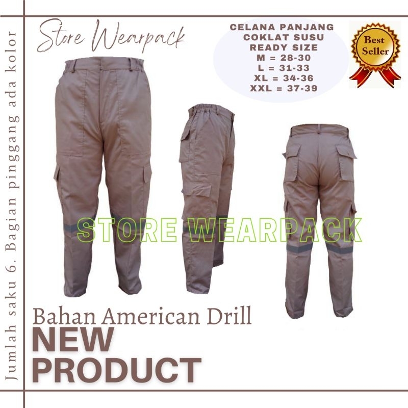 Celana Kerja Coklat Susu