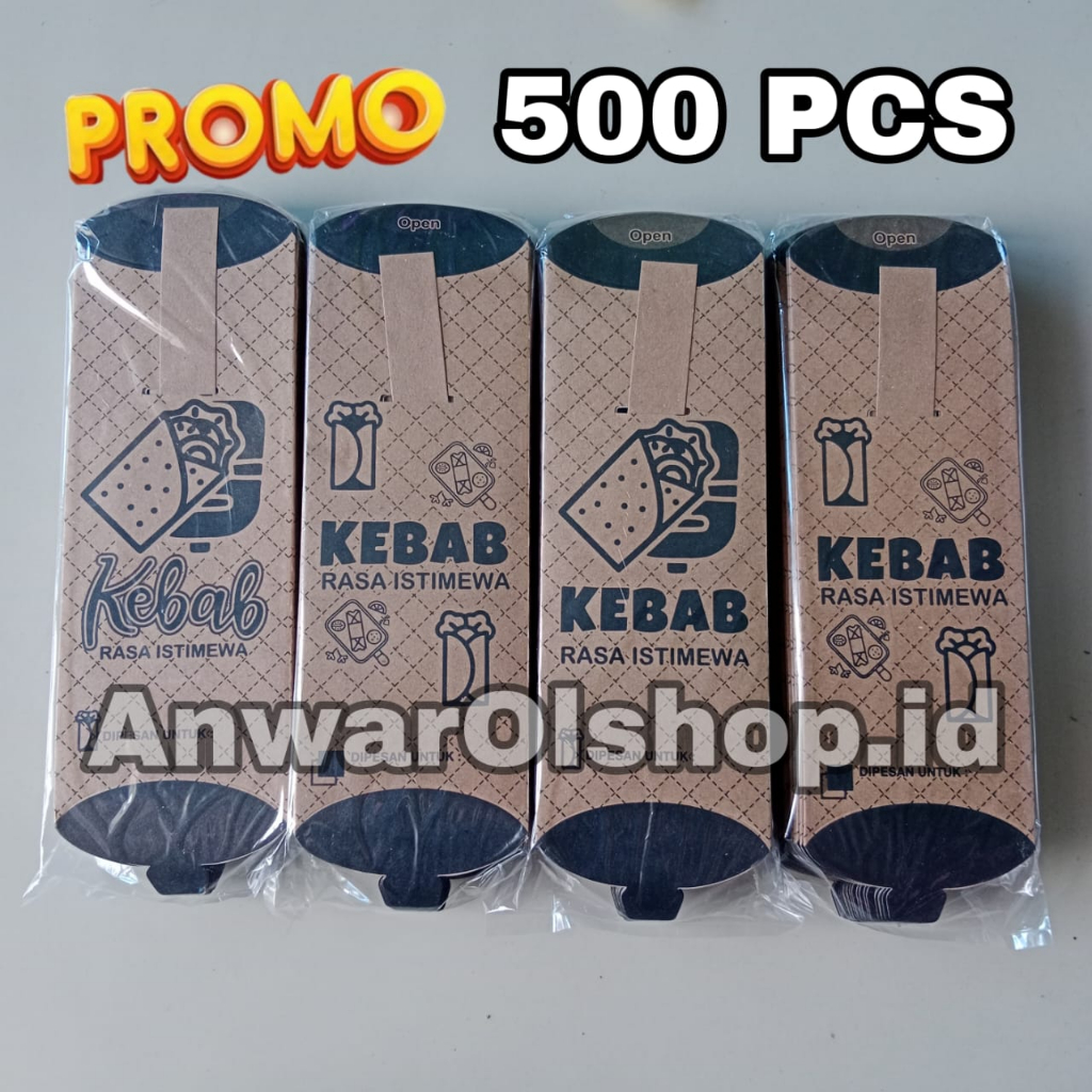

PROMO Kemasan Kebab Motif Coklat Isi 500 Lembar Ukuran 24 x 9 cm // Wadah Kebab Terlaris Paket Hemat
