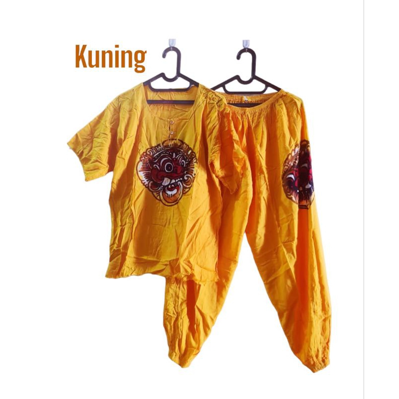Baju Bali Satu set untuk Remaja sampai Dewasa, Baju Lengan Pendek + Celana Panjang., Baju Bali BerMo