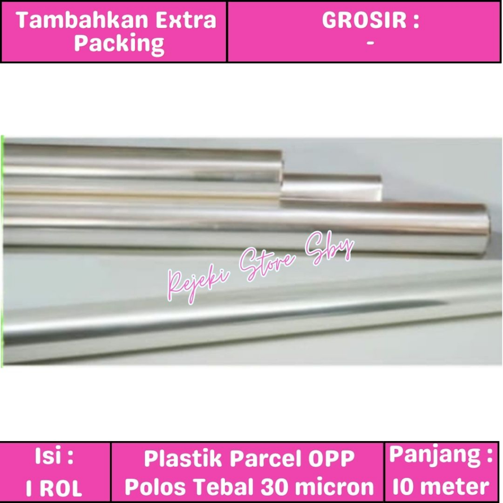 

(1 Rol) Plastik Parcel OPP Polos Tebal 30 micron Panjang 10 meter