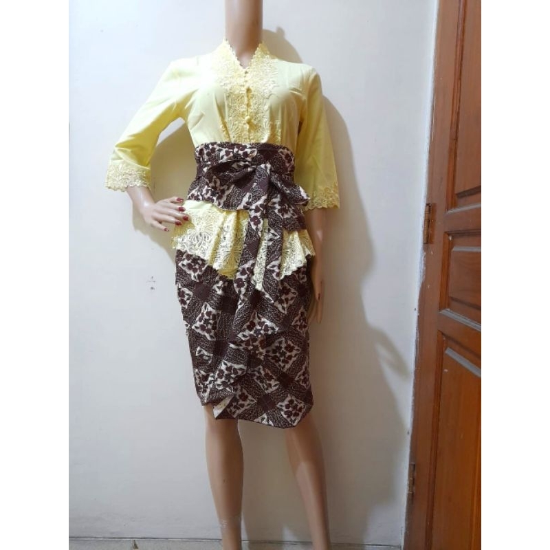 Jual Rok batik lilit span instan pendek plus obi batik