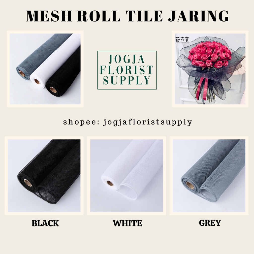 

Flower Wrapping Paper Polynet /Mesh Roll Tile Jaring Pembungkus Buket Bunga Florist