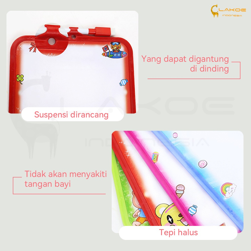 TOKOJUJUR Papan Tulis Mini White Board 19x26cm Spidol Bisa Hapus Untuk Mainan Edukasi Anak Sekolah