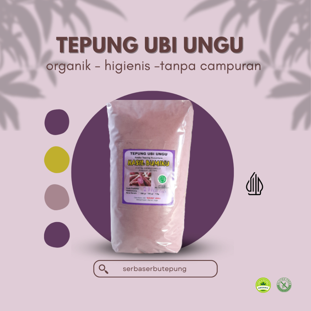 

Tepung Ubi Ungu Umbi Ungu Kemasan 1kg Gluten Free Organik