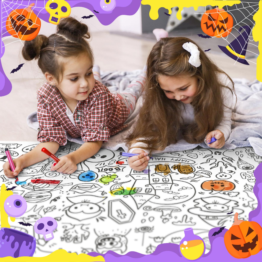

Giant Coloring Sheet Kertas Mewarnai Big Size 155x60cm edisi Halloween