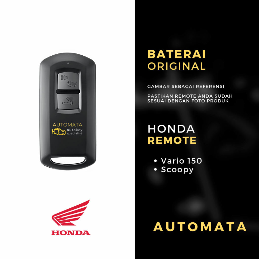 Baterai Remote Kunci Keyless Honda Scoopy Original Panasonic