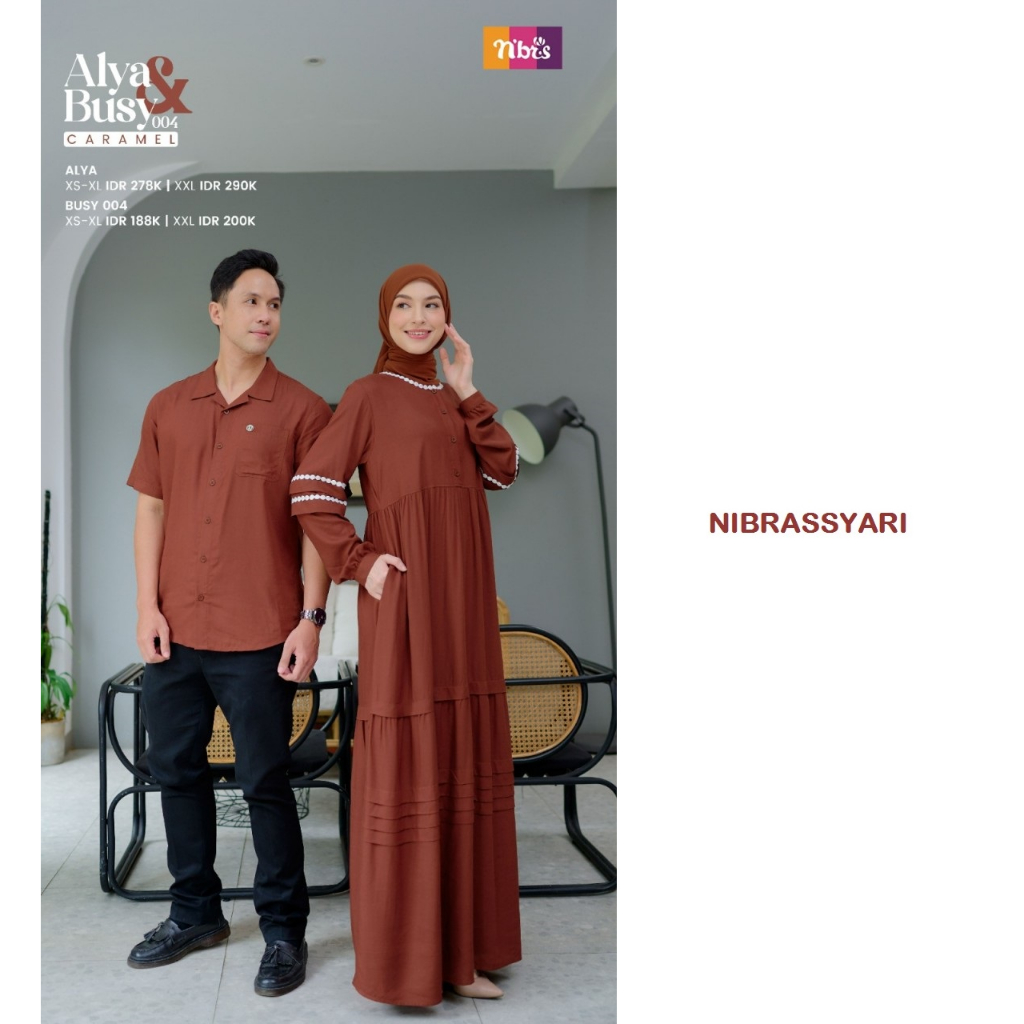 COUPLE NIBRAS ALYA DAN BUSY 004 / COUPLE NIBRAS TERBARU 2023 / BAJU KOKO NIBRAS DAN GAMIS NIBRAS / B