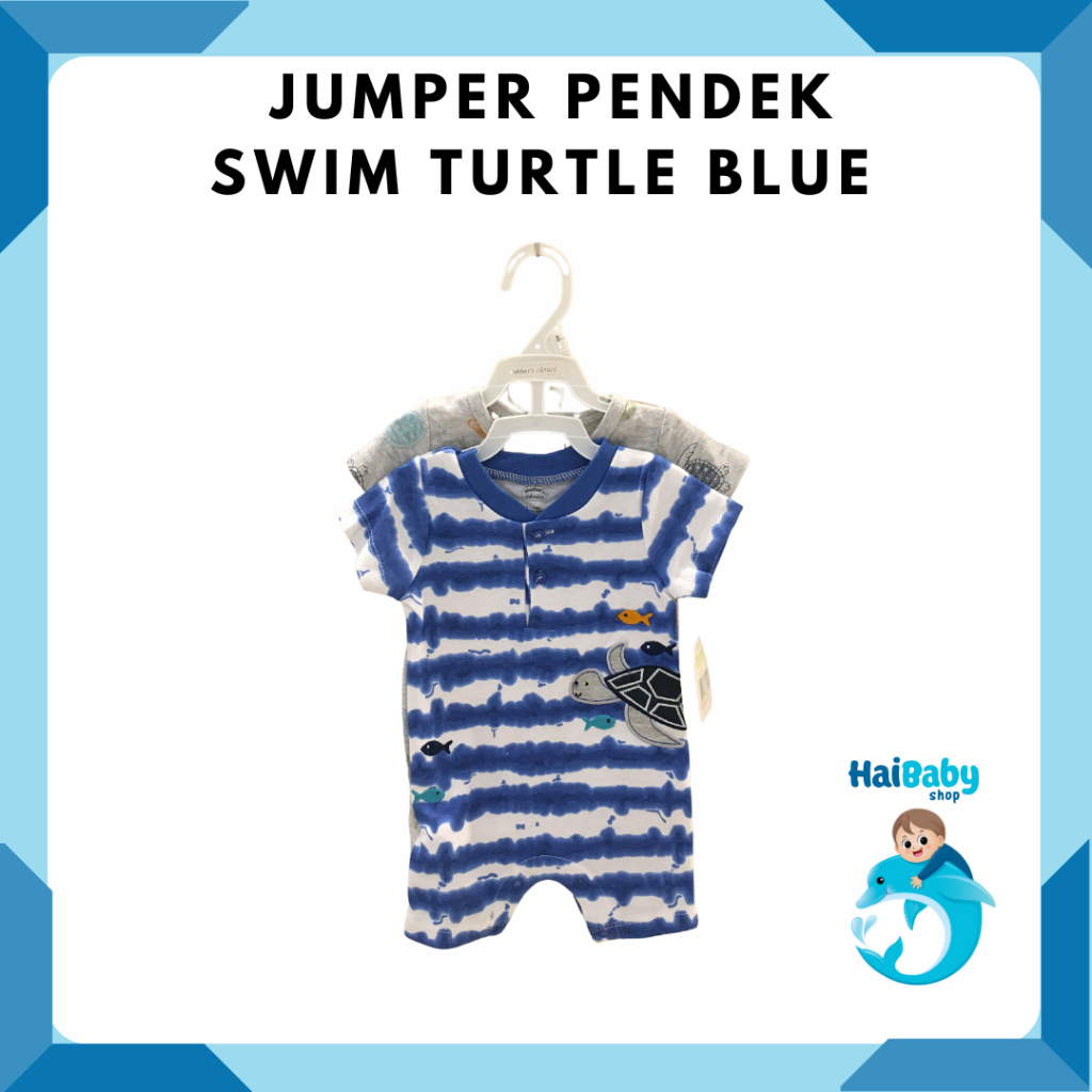 JUMPER PENDEK SWIM TURTLE BLUE - JOST05055