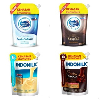 

Indomilk & Frisian Flag Kental Manis Pouch 545gr Putih dan Coklat Exp Aman