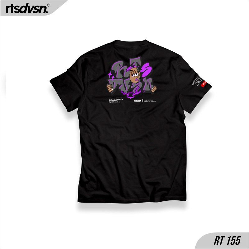 T-SHIRT RTSDVSN 155 | LENGAN PENDEK MOTIF GRAFITI HEAD