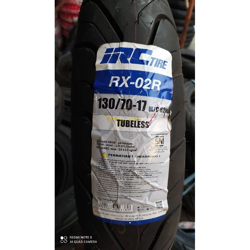 Ban IRC 130/70-17 RX-02 Road Winner Ban Belakang Motor Sport