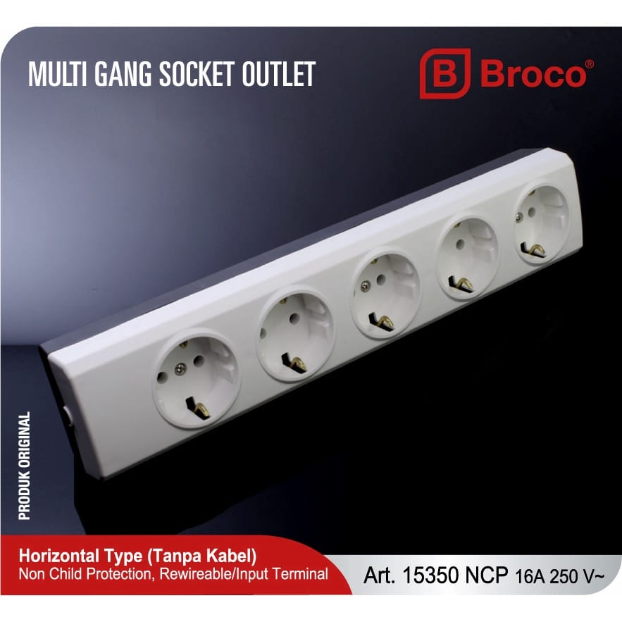 STOP KONTAK 5 LUBANG BROCO 15350 / Terminal BROCO 5lubang