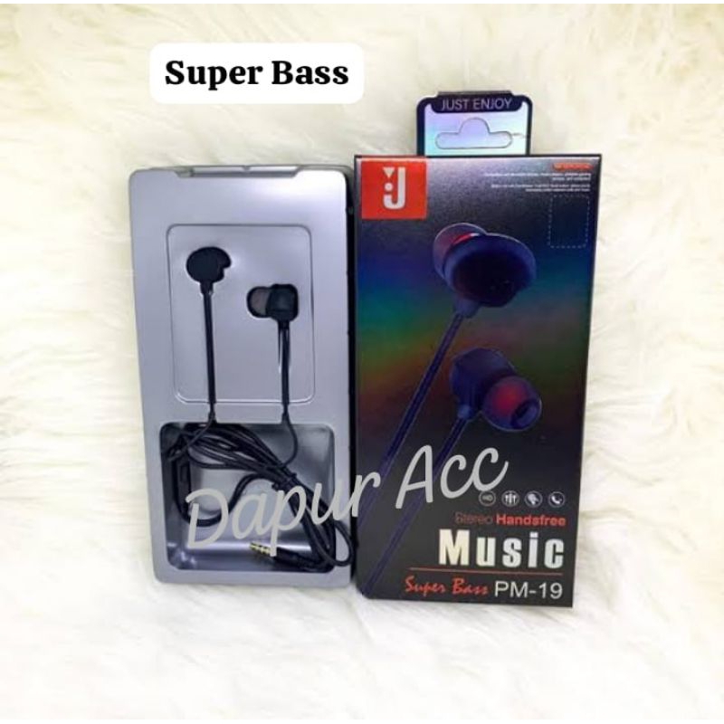 HENSET/HEADSET  PM-19 SUPER BASS STEREO EARPHONE