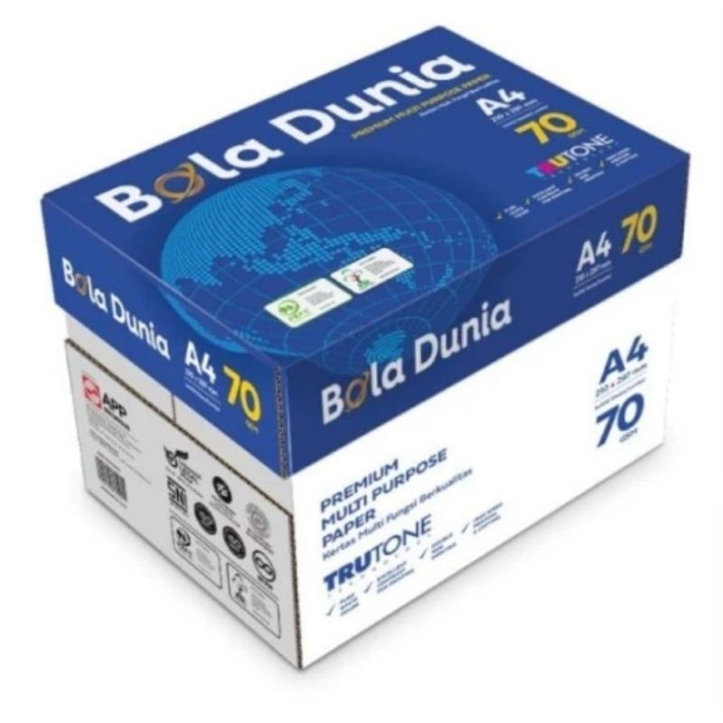 

Kertas A4 70 gram Bola Dunia