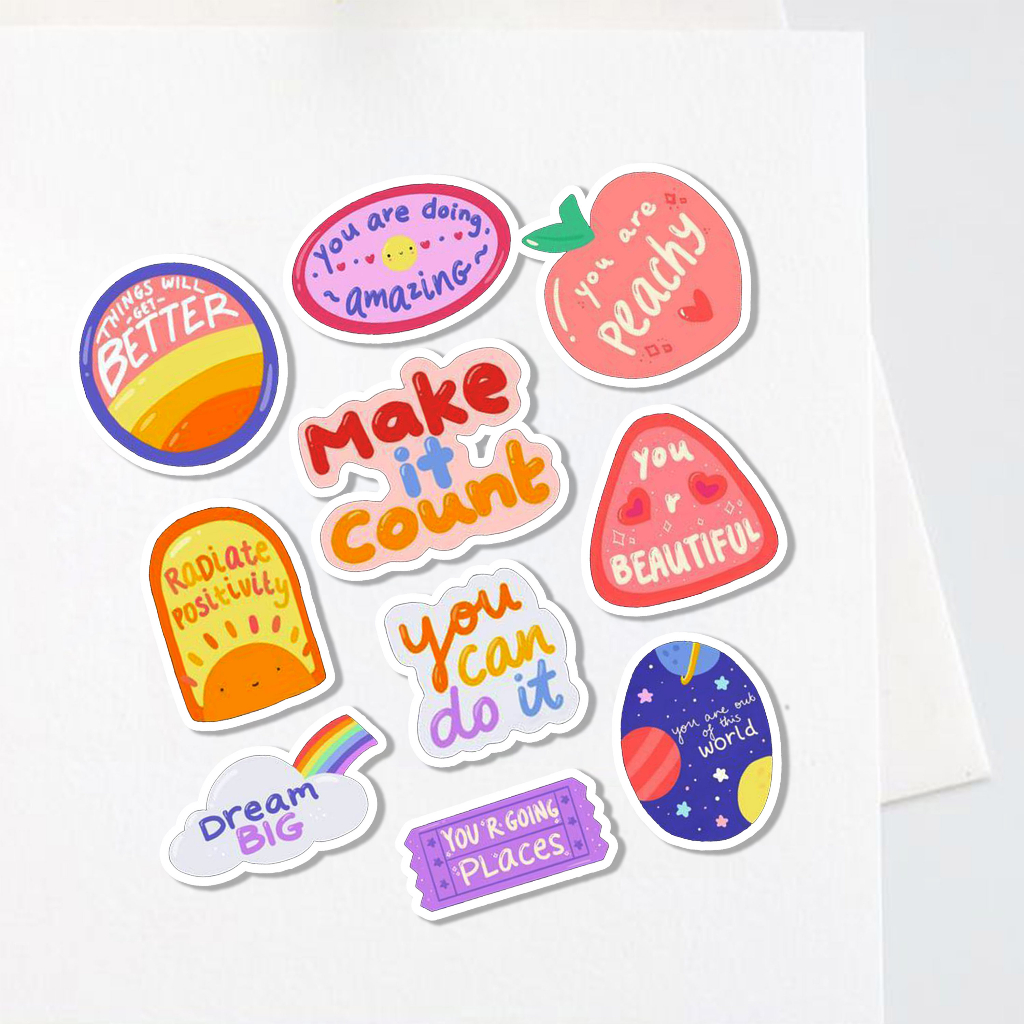 

Sticker Summer 2 Aesthetic Sticker Waterproof (10pcs)