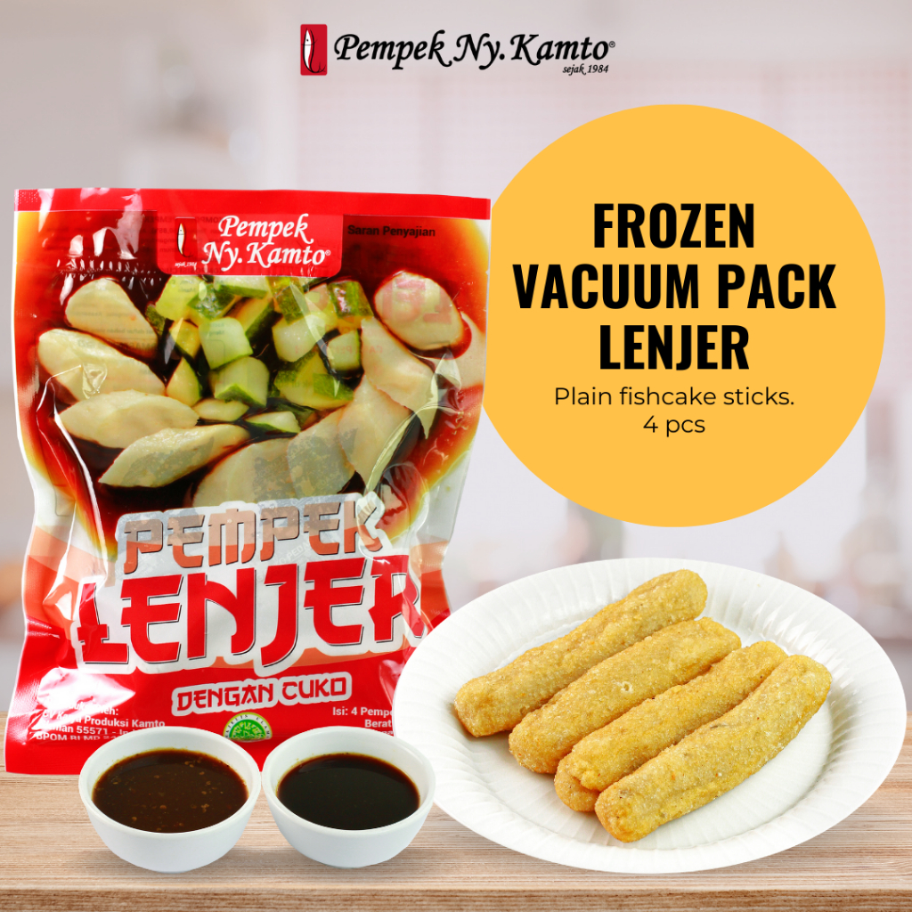 

Pempek Ny. Kamto Frozen Lenjer Isi 4 pcs dengan Cuko