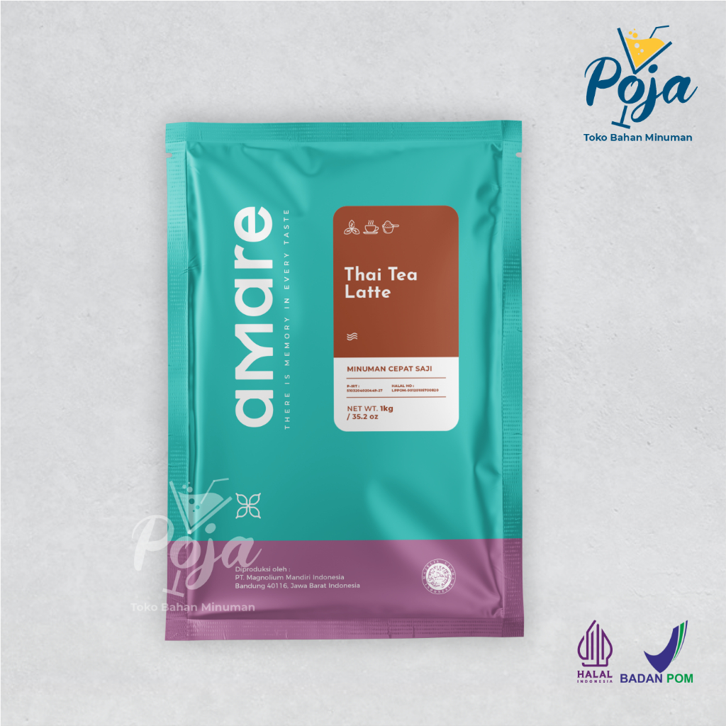 

Bubuk Minuman Premium Thai Tea Latte Amare Kemasan 1kg