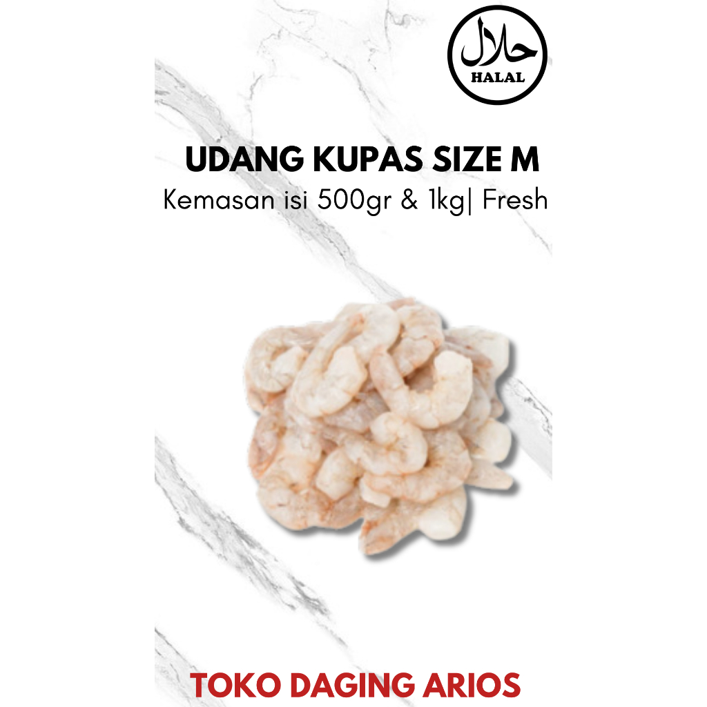 

Udang Kupas Size M 1kg Seafood Segar Berkualitas
