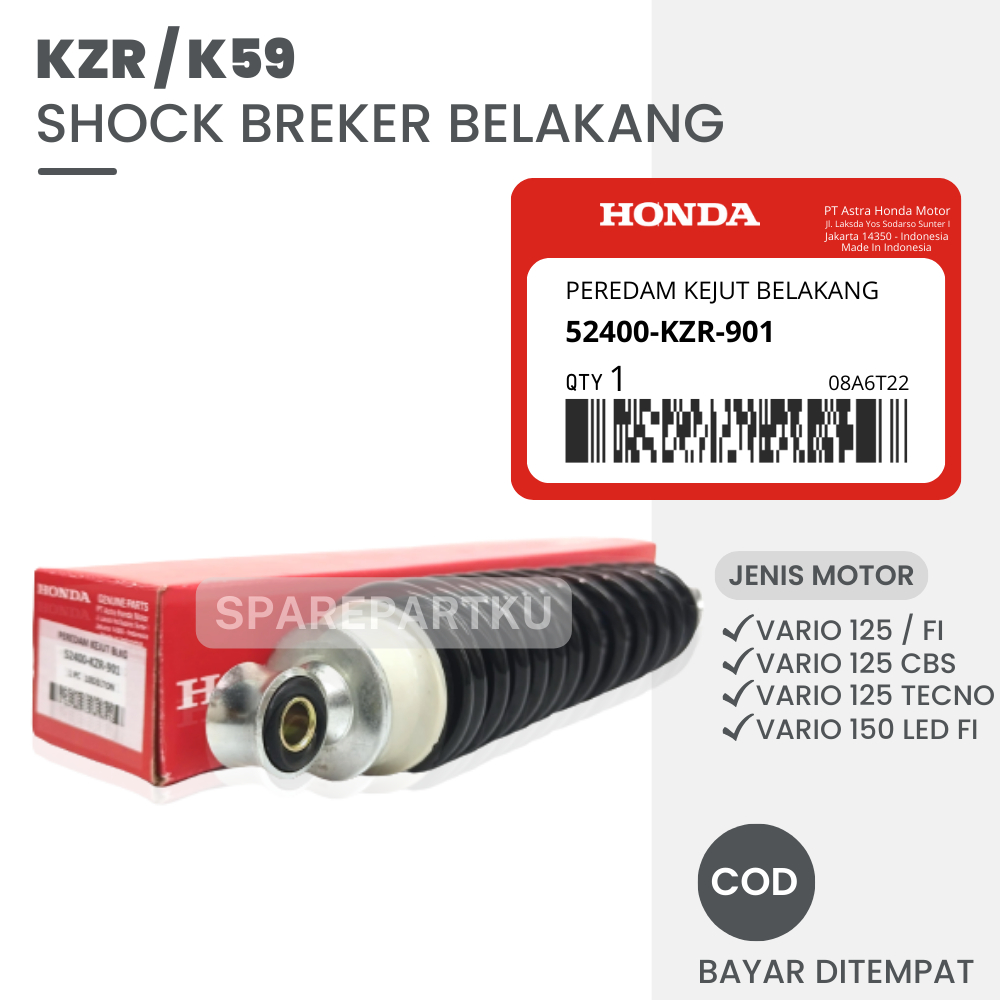 KZR SOKBREKER BELAKANG HONDA VARIO 125 150 FI ESP CW TECHNO / PEREDAM KEJUT SHOCKBREAKER VARIO 125 /