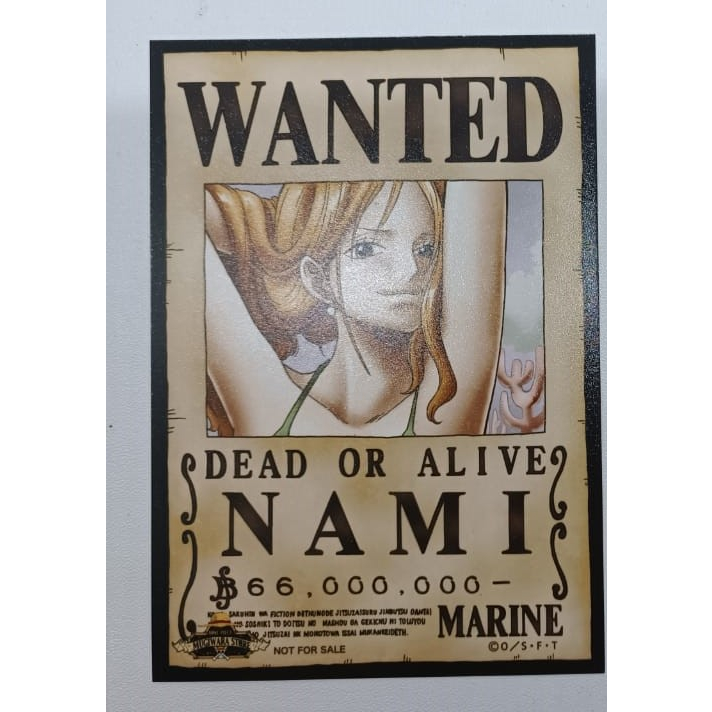 One Piece Mugiwara Store Japan Mini Wanted Poster Nami Original