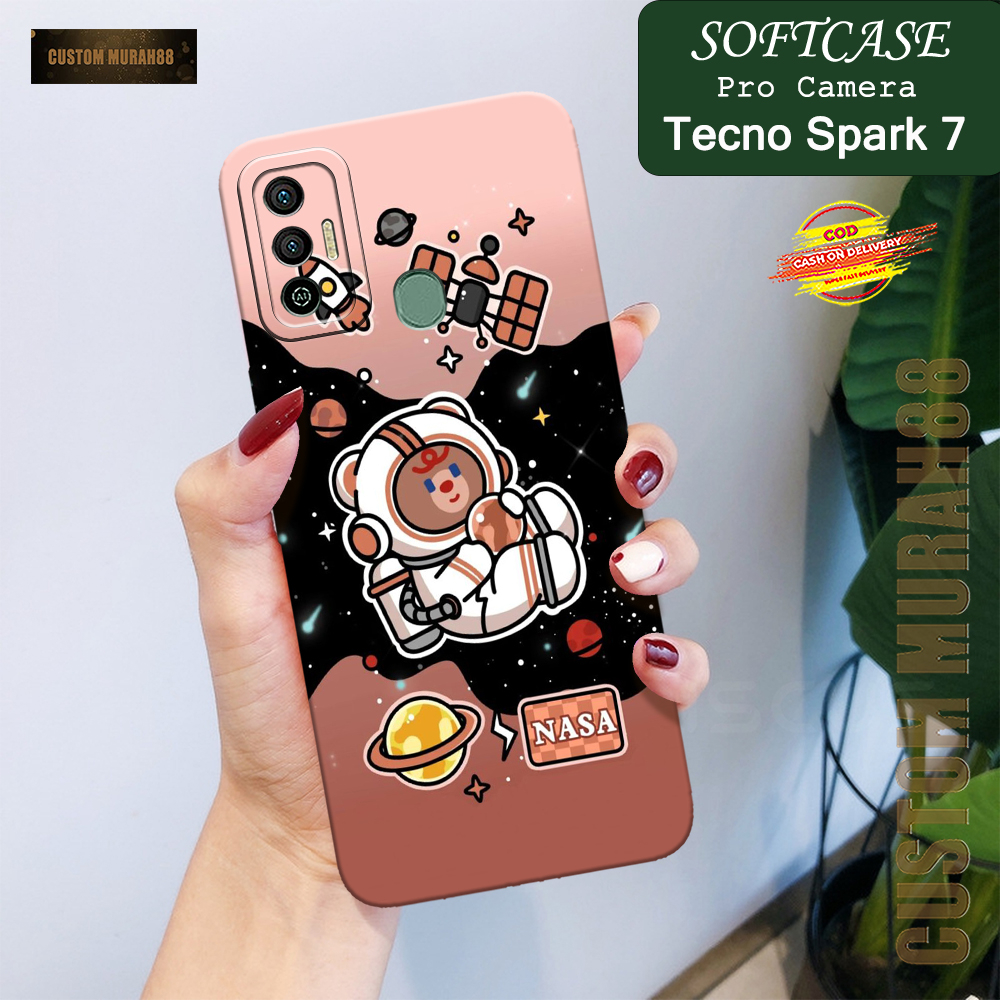 Case Tecno Spark 7 Terbaru - Fashion Case KARTUN  - Casing Hp Tecno Spark 7 - Softcase Pro Camera Te