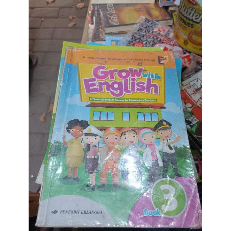 GROW WITH ENGLISH KELAS 3 PENERBIT ERLANGGA BEKAS