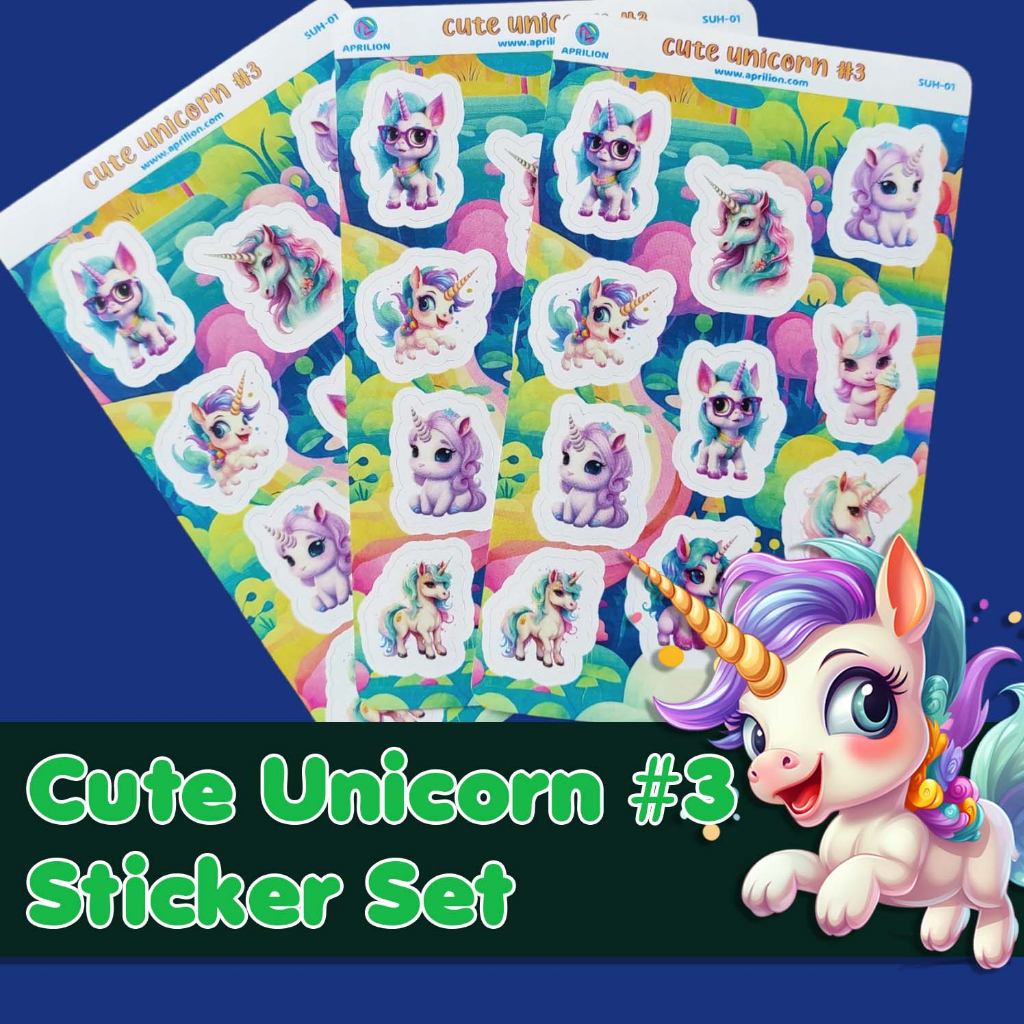 

Seri Cute Unicorn Sticker Set untuk Laptop Diary Jurnal Planner SCU-03