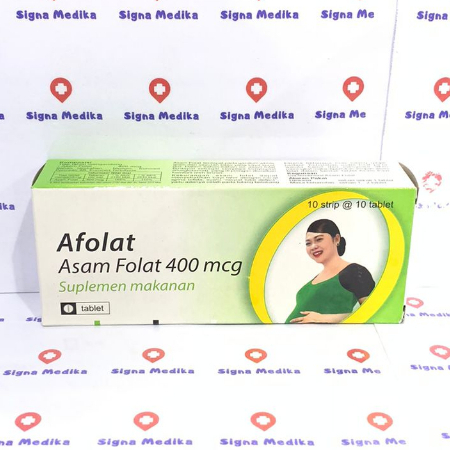 Afolat 400 mcg Box Isi 100 Tablet - Asam Folat