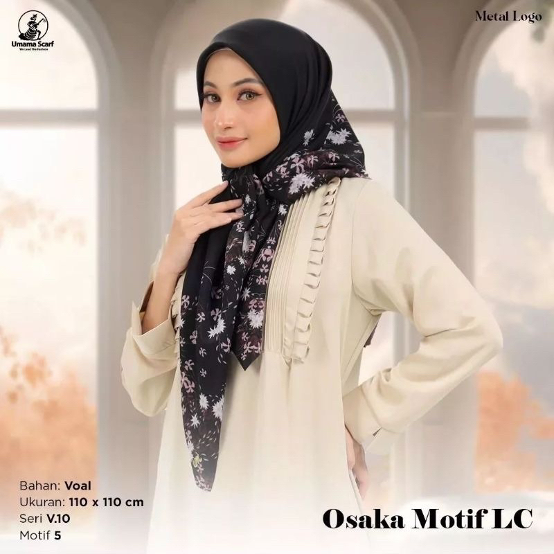 SEGIEMPAT OSAKA MOTIF LC METAL LOGO UMAMA SCARF