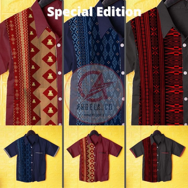 Kemeja Batik Anak Special Edition | Motif Karo & Ulos BK1 1-12tahun