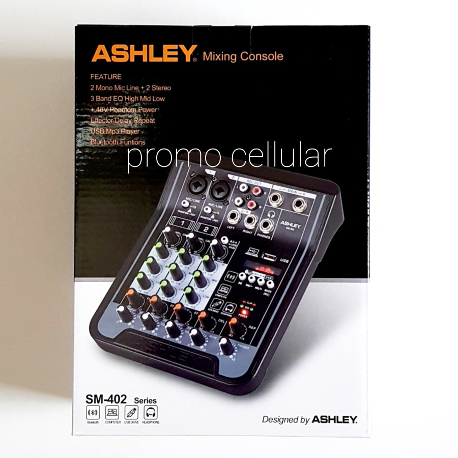 Mixer Ashley 4 Channel Sm 402/ Sm-402/ Sm402 Usb Bluetooth Original